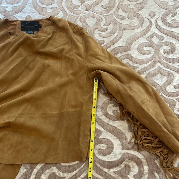 Honey 75fne real leather Suede Ls 20 Tan Jacket French connection - Picture 10 of 13